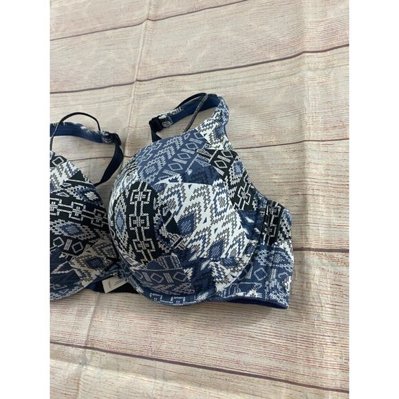 Cacique Women's Plunge Geometric Printed Bra - 42DD - Picture 3 of 11